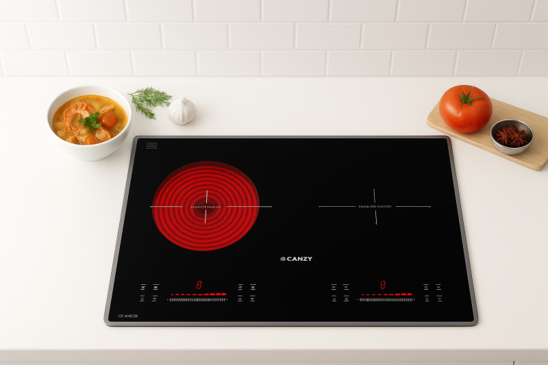 Bếp từ đôi Canzy CZ VNH 268 - Bếp điện từ 1 từ 1 hồng ngoại cao cấp mới