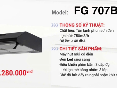 Hút mùi cổ điển Fuger FG 707B