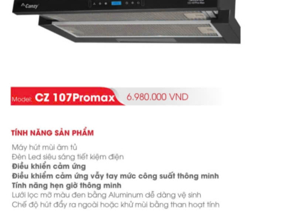 máy hút mùi canzy CZ 107 Promax