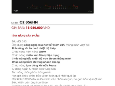 Bếp từ 3 vùng Canzy CZ 856HN siêu phẩm 2025
