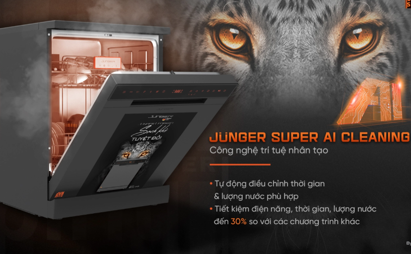 Máy rửa bát Junger Leopard DWJ 143 - Máy rửa bát sạch nhất hiện tại
