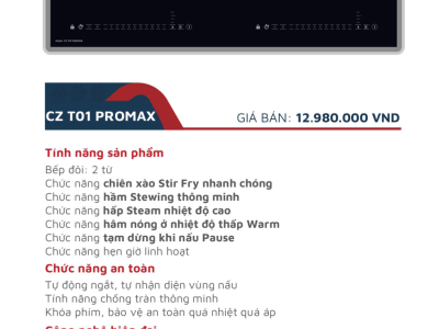 Bếp từ đôi Canzy CZ T01 Promax bản Premium đáng mua nhất tầm giá
