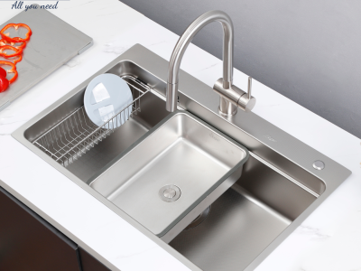 Chậu rửa bát Kluger KF7850FS Plus 1 hố Kluger đầy đủ phụ kiện chậu vòi