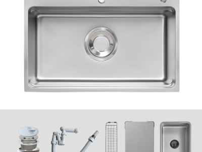 Chậu rửa bát Kluger KF7850FS Plus 1 hố chậu và phụ kiện