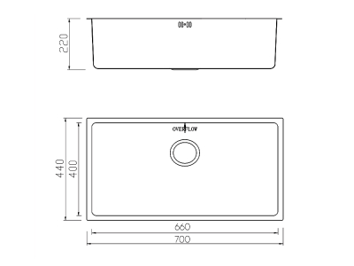 Chậu rửa bát Konox KN7044SU Dekor thông số sản phẩm
