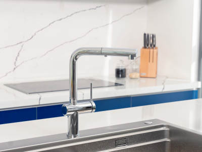 Vòi rửa bát dây rút Konox Stream Chrome cao cấp chất lượng