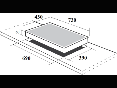 Bếp từ đôi Canzy CZ MIX82T nhập Malaysia thông số bản vẽ
