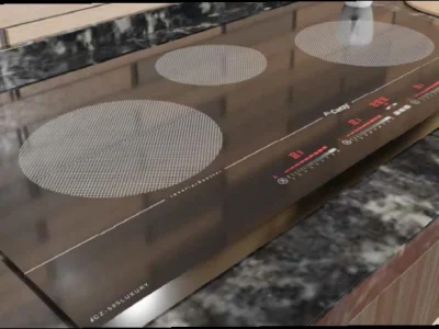 Bếp 3 từ Canzy CZ 595LUXURY - Bếp ba vùng nấu