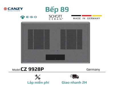 Bếp điện từ đôi Canzy CZ 9928P kính schott ceran