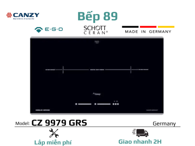 Bếp từ đôi Canzy CZ 9979 GRS - Bếp kính âm Đức