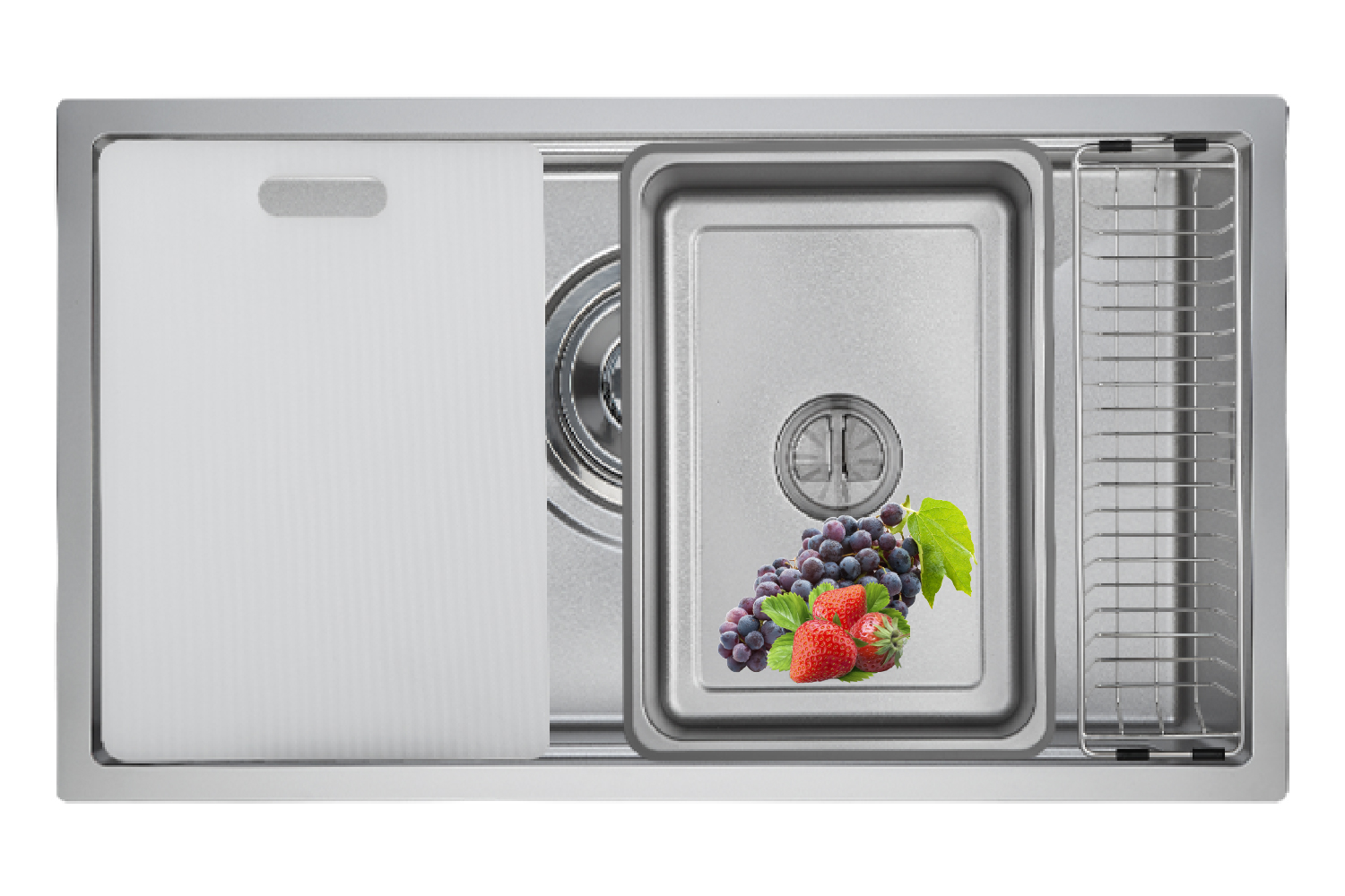 Chậu rửa bát GrandX GX6845 Volcano bồn rửa chén cao cấp
