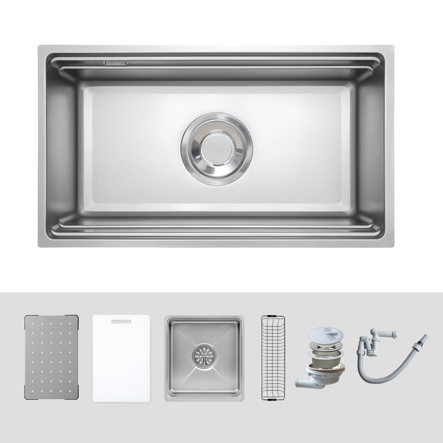 Chậu rửa bát Kluger KG7644FS Plus phụ kiện đầy đủ cao cấp