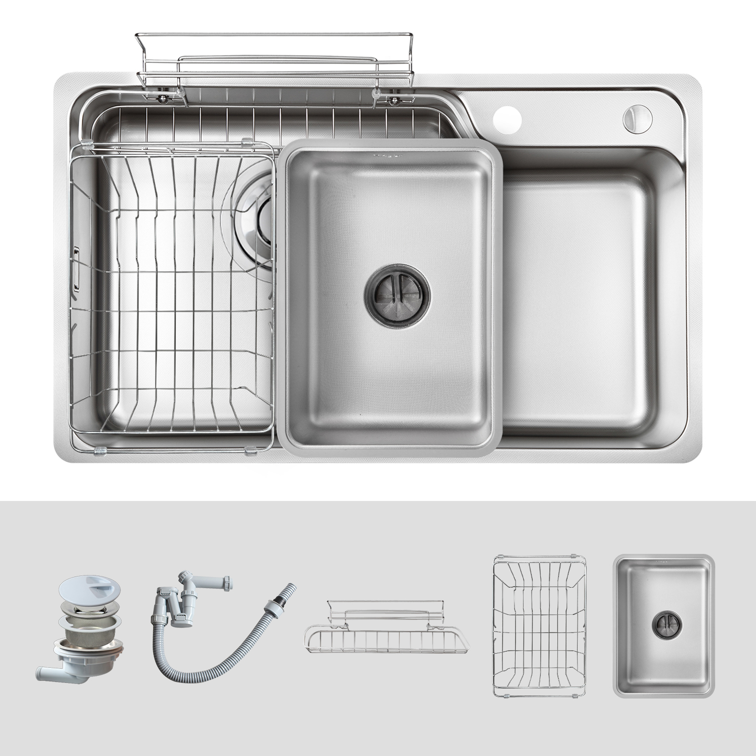 Chậu rửa bát Kluger KH8048FS – S80 Plus phụ kiện cao cấp