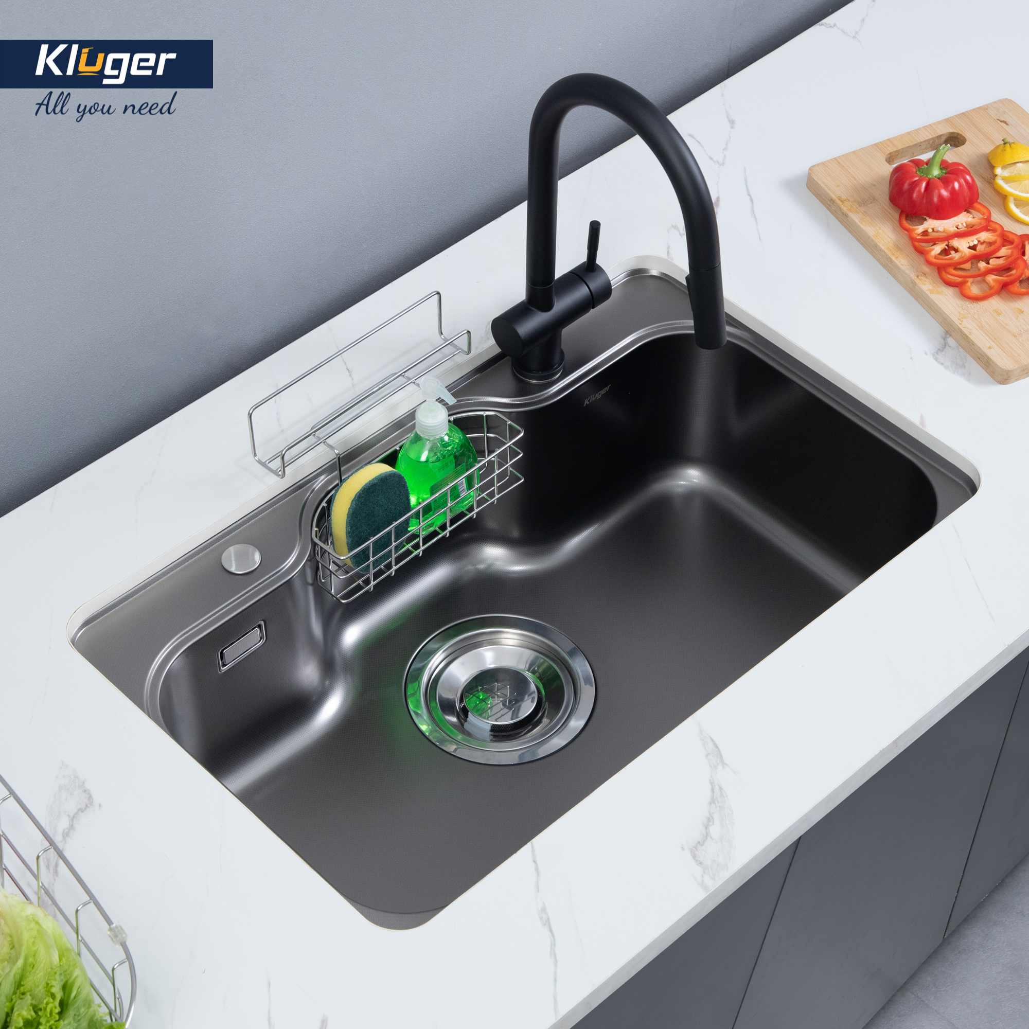 Chậu rửa bát Kluger KT8050FB – S80 chậu 1 hố thiết kế tỉ mĩ