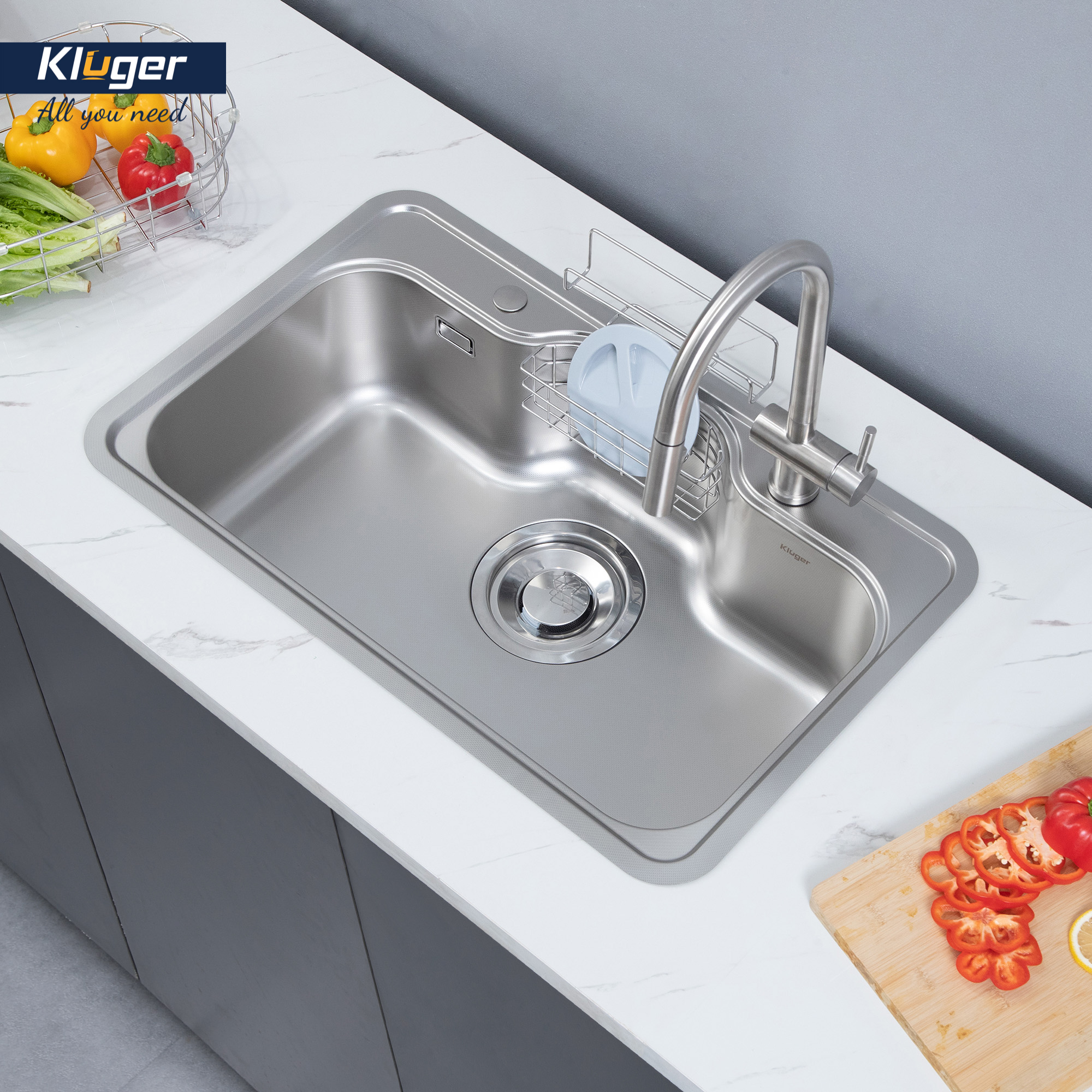Chậu rửa bát Kluger KT8050FS – S80 - chậu 1 hố tinh xảo