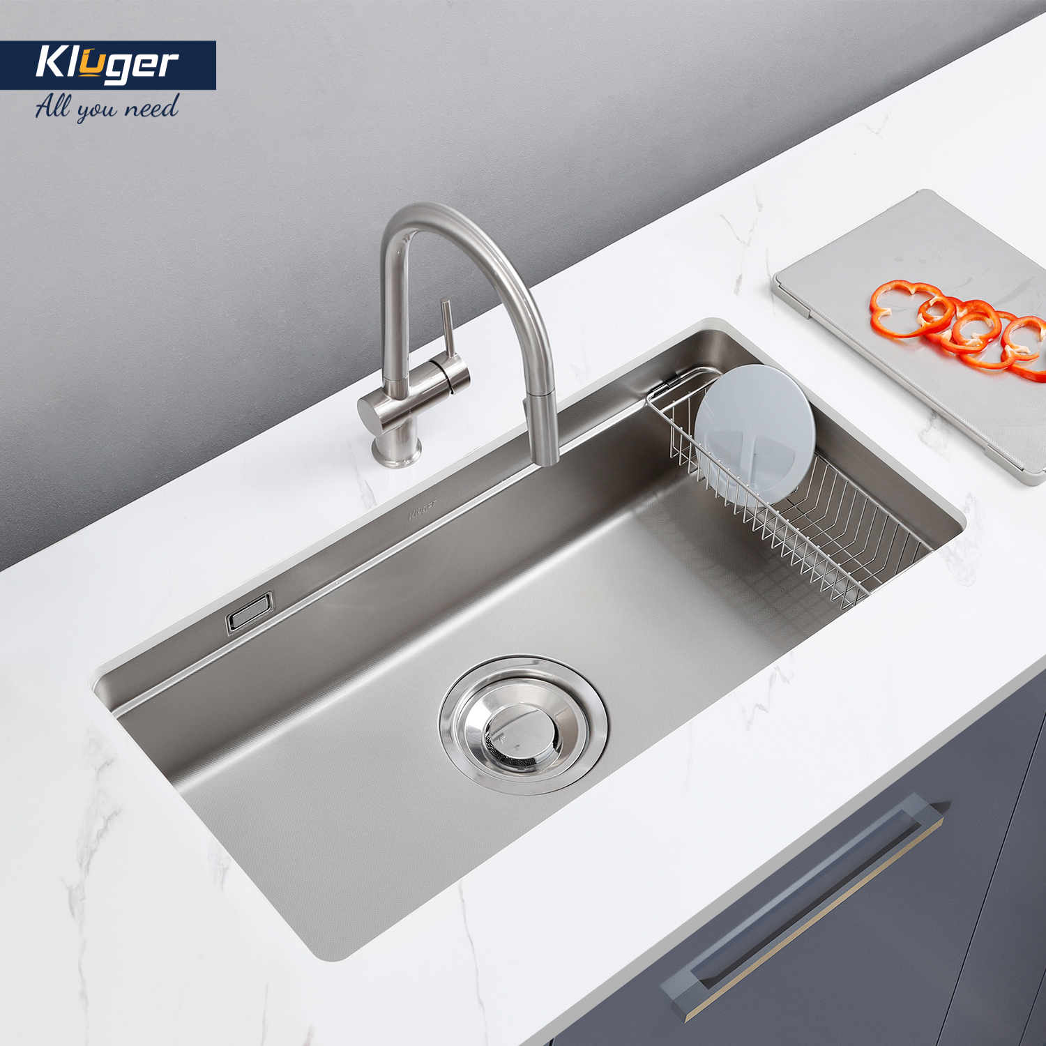 Chậu rửa bát Kluger KU7844FS Basic - chậu 1 hố