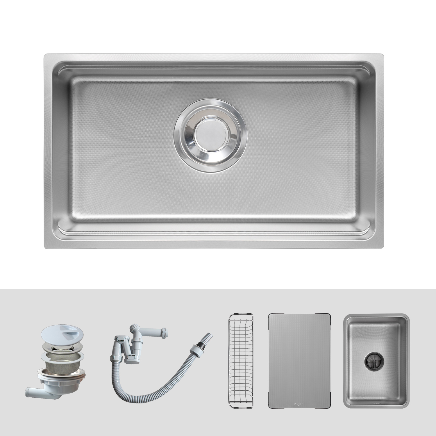 Chậu rửa bát Kluger KU7844FS Plus đầy đủ phụ kiện cao cấp