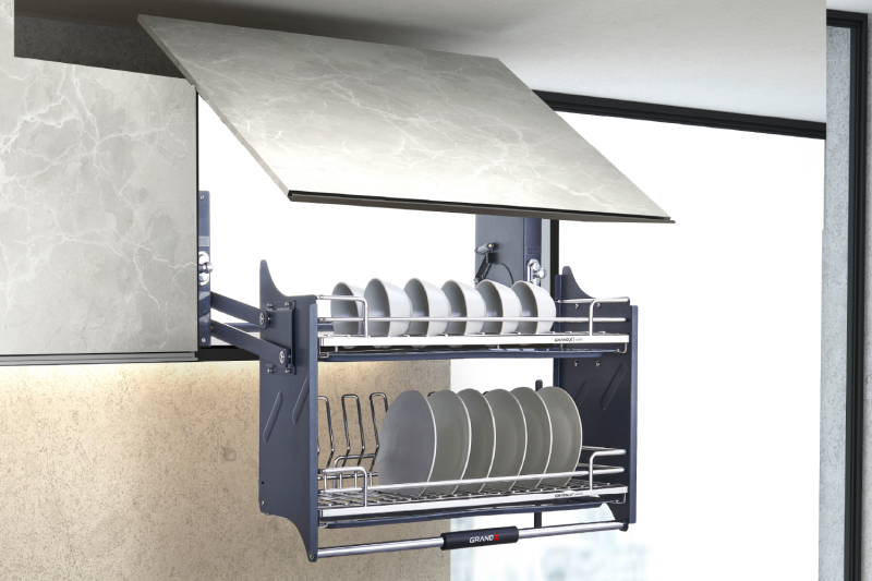 GIÁ BÁT ĐĨA NÂNG HẠ NAN OVAL SUS304 XL.60M2 nan oval kệ chén nâng hạ cao cấp