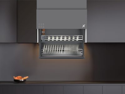 Giá bát đĩa nâng hạ điện GrandX XL.80ET Titanium Luxury Kệ chén nâng hạ