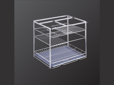 Giá đựng chai lọ gia vị GrandX XS.25S2 nan dẹt cao cấp