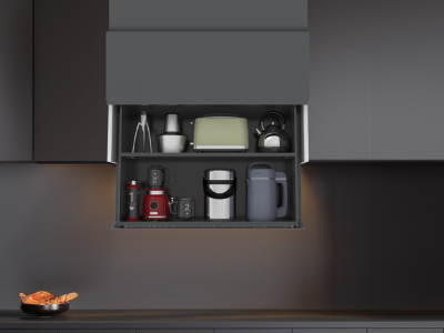 Giá gia vị nâng hạ điện GrandX XL.80ET - Kệ gia vị thông minh cao cấp