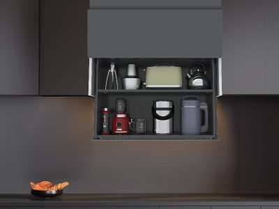 Giá gia vị nâng hạ điện GrandX XL.80ET - Kệ gia vị thông minh sang nội thất