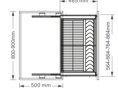 Giá xoong nồi GrandX XP.60S - Kệ xoong nồi bản vẽ