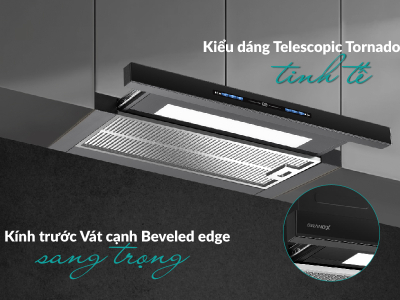 Hút mùi âm tủ GrandX GX H70F75B đột phá kiểu dáng