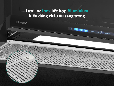 Hút mùi âm tủ GrandX GX H70F75B lưới lọc cải tiến