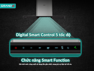 Máy hút mùi GrandX GX H70C68B - Hút mùi chữ T công suất mạnh, vận hành êm