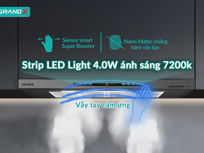 Máy hút mùi GrandX GX H70F85G Smart vẫy tay cao cấp
