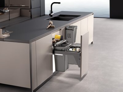 Thùng rác đôi cánh kéo âm tủ GrandX XW.D30 cao cấp